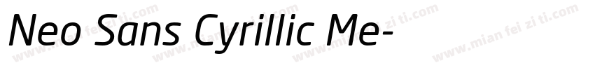 Neo Sans Cyrillic Me字体转换